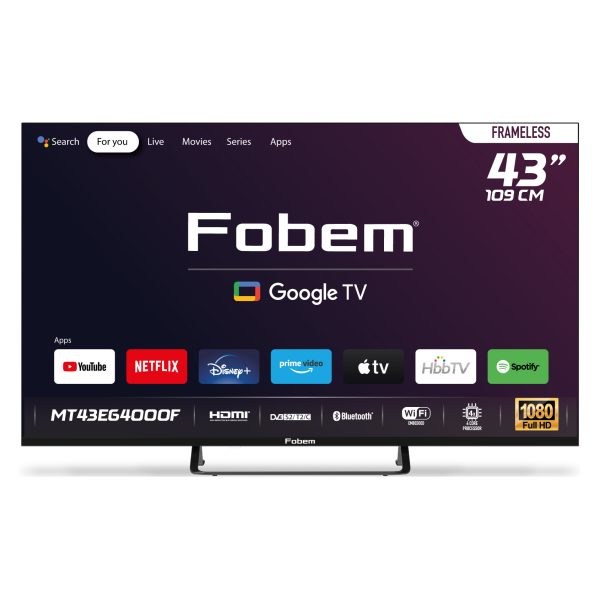 Fobem MT43EG4000F 43’’ Embedded Receiver Frameless Full HD Google TV