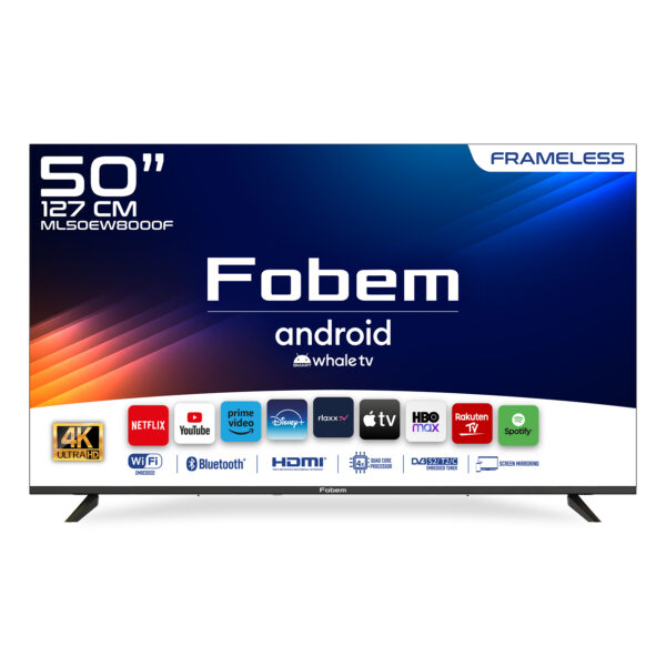 Fobem ML50EW8000F 50’’ Embedded Receiver Frameless 4K Ultra HD Whale TV