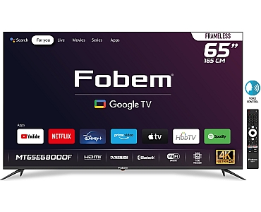 Fobem MT65EG8000F 65” FRAMELESS ULTRA HD GOOGLE TV