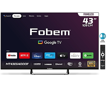 Fobem MT43EG4000F 43” FRAMELESS ULTRA HD GOOGLE TV